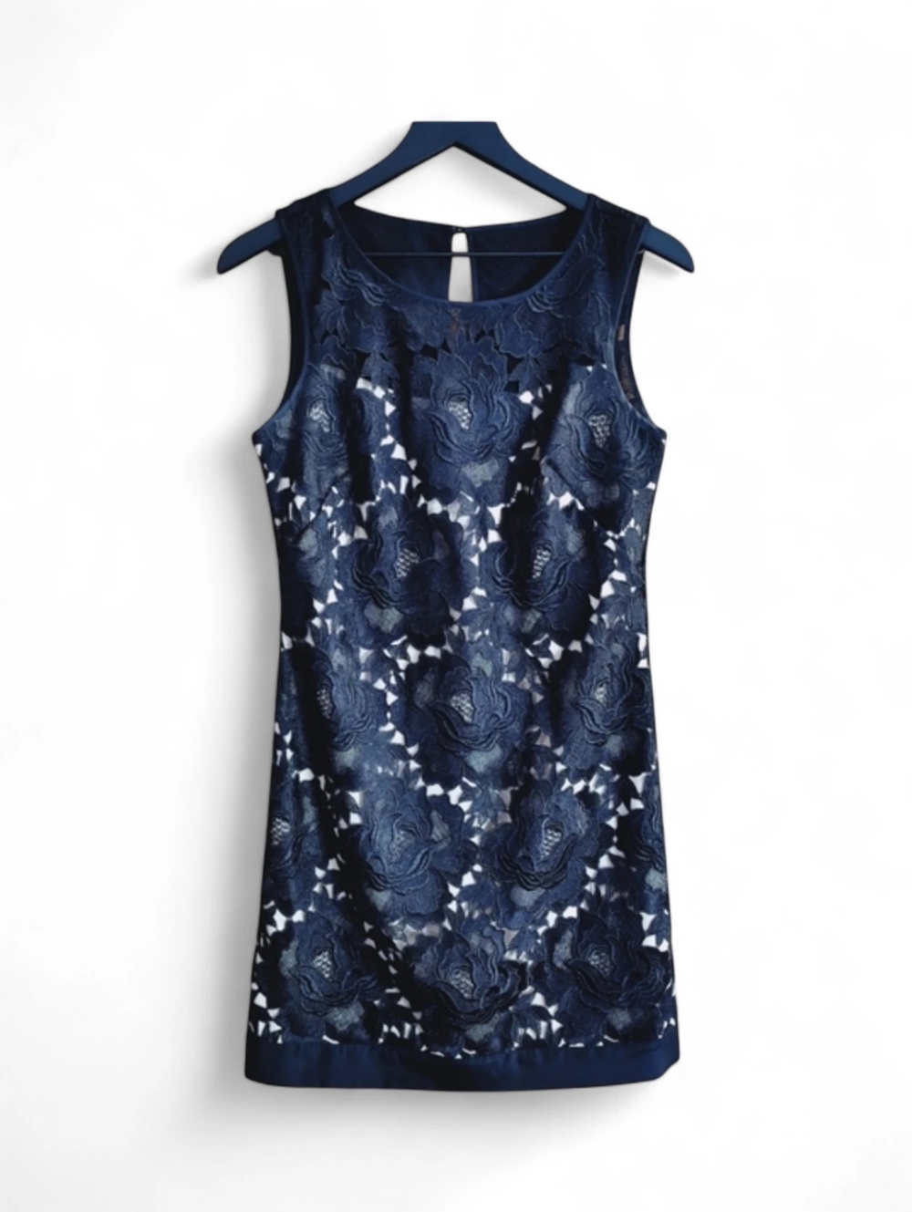WHBM Starlet Lace Overlay Shift Dress Women's Size 2